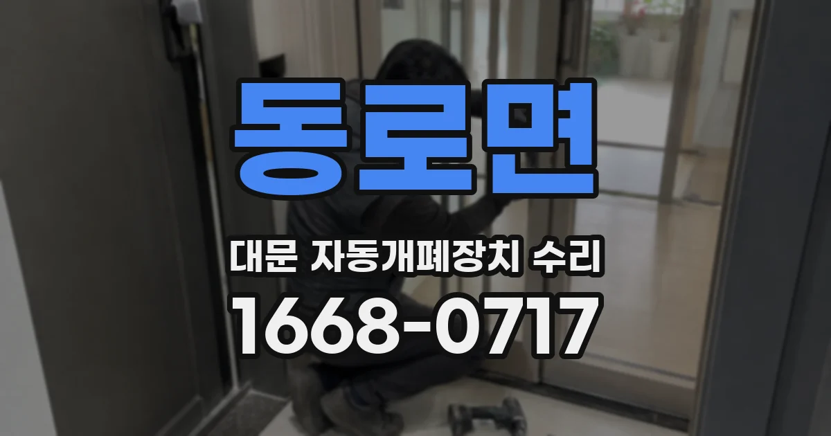 동로면 대문 자동개폐장치 수리