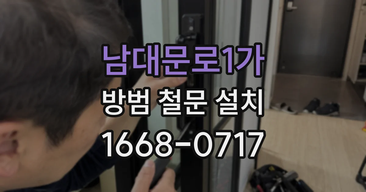 남대문로1가 방범 철문 설치