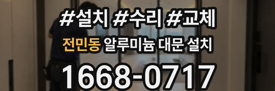 전민동 알루미늄 대문 설치