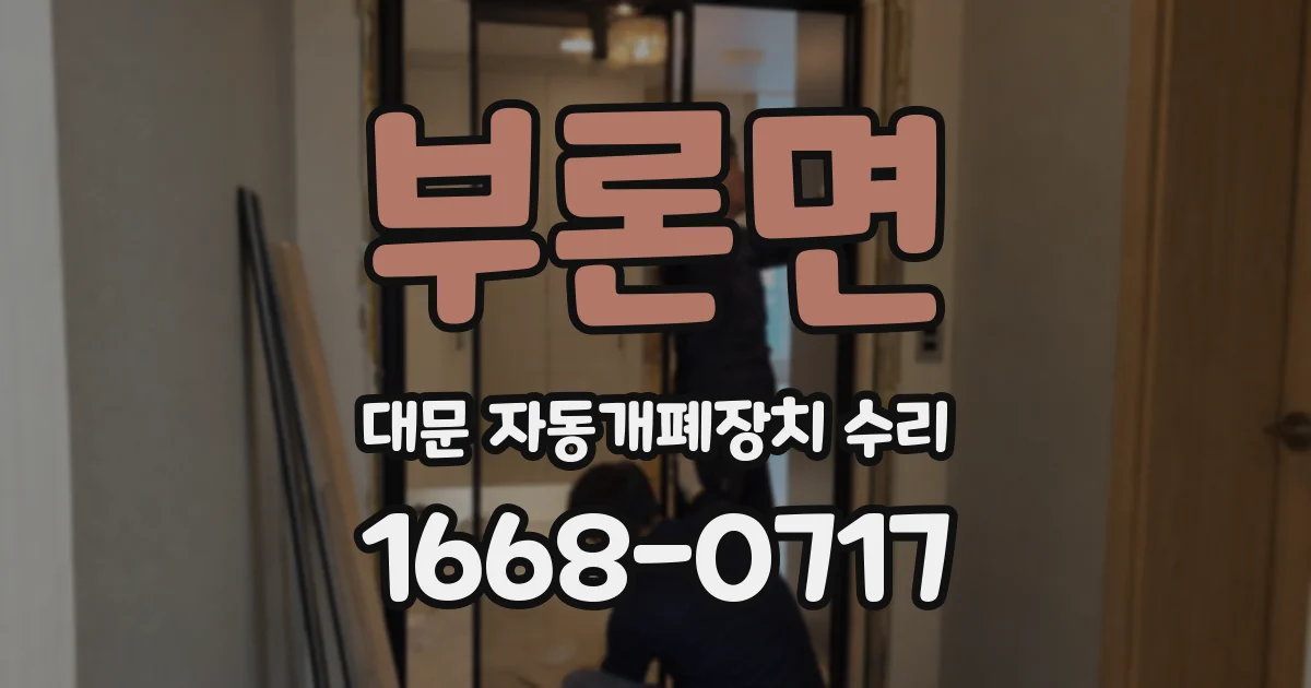 부론면 대문 자동개폐장치 수리