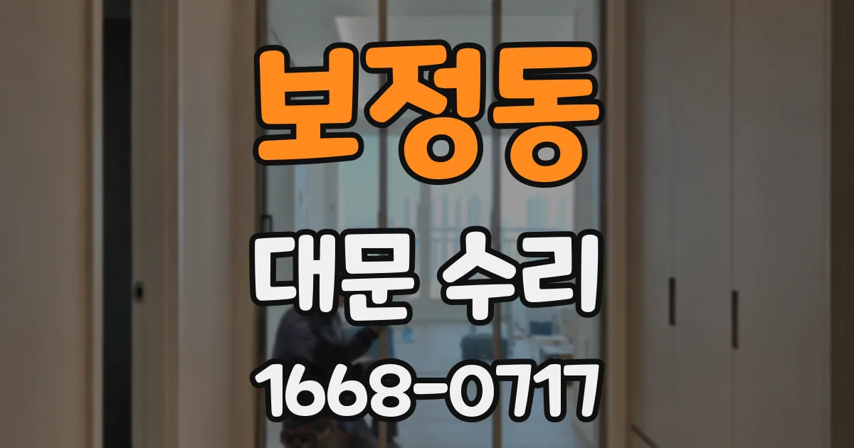 보정동 대문 수리