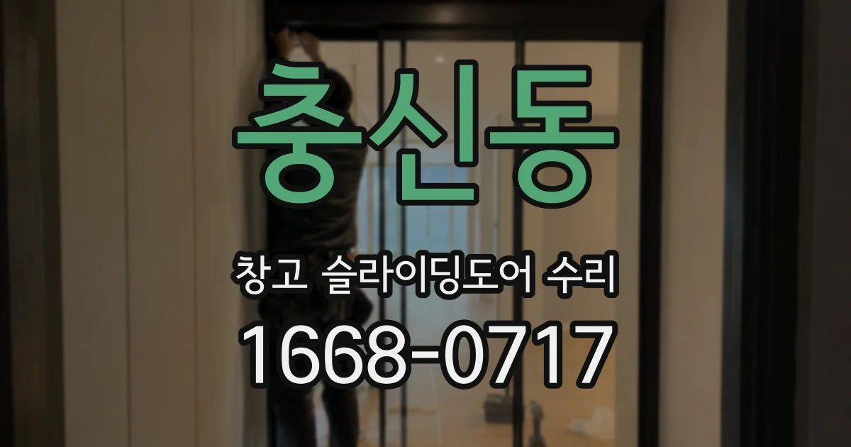 충신동 창고 슬라이딩도어 수리