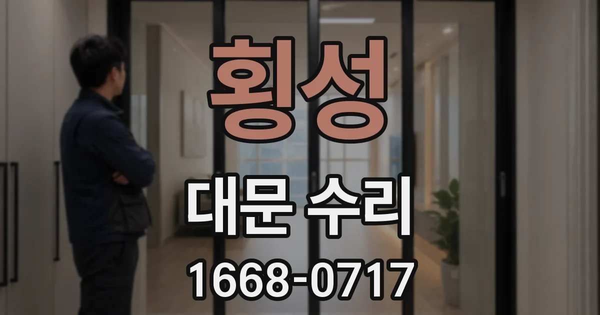 횡성 대문 수리