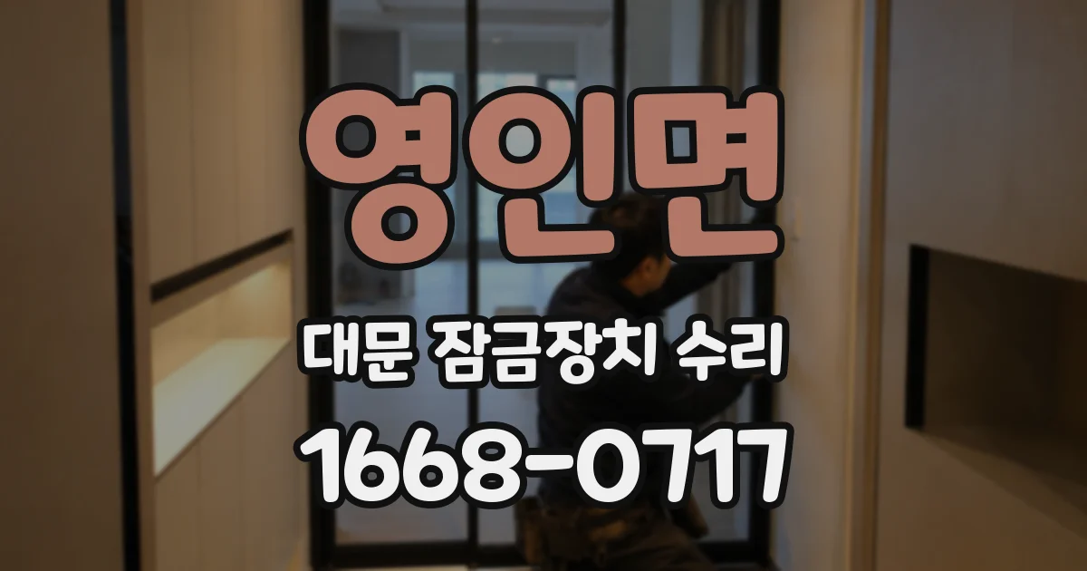 영인면 대문 잠금장치 수리