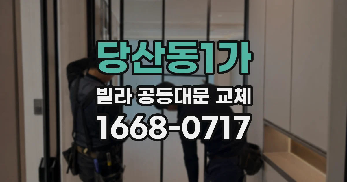 당산동1가 빌라 공동대문 교체