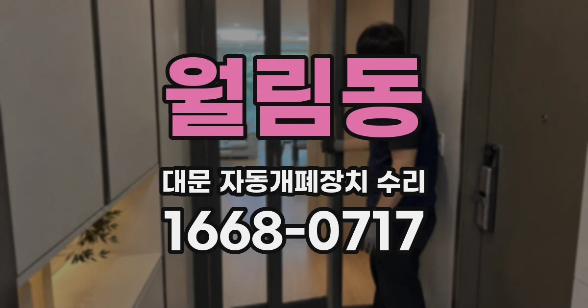 월림동 대문 자동개폐장치 수리