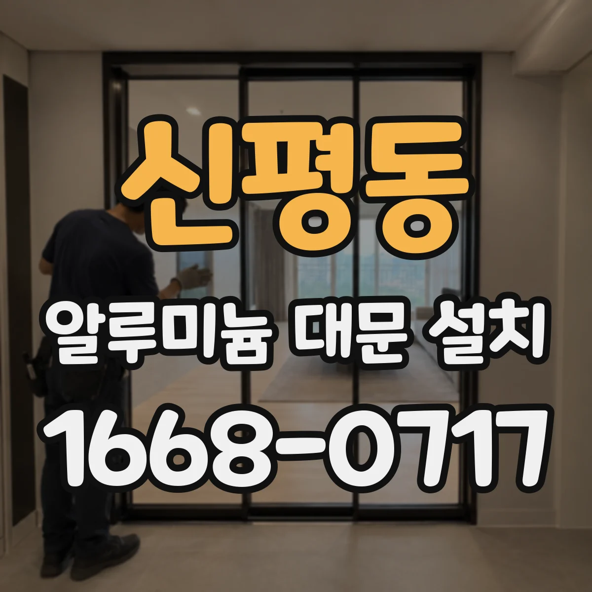 신평동 알루미늄 대문 설치