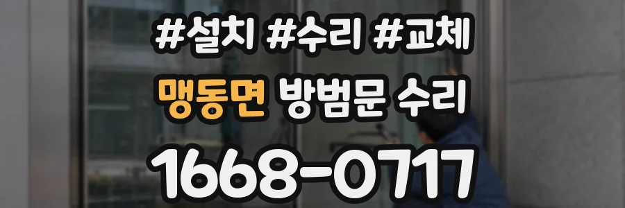 맹동면 방범문 수리