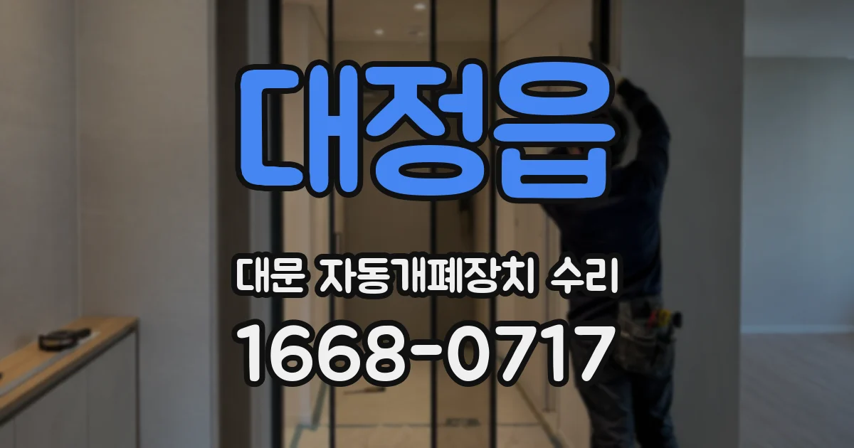 대정읍 대문 자동개폐장치 수리