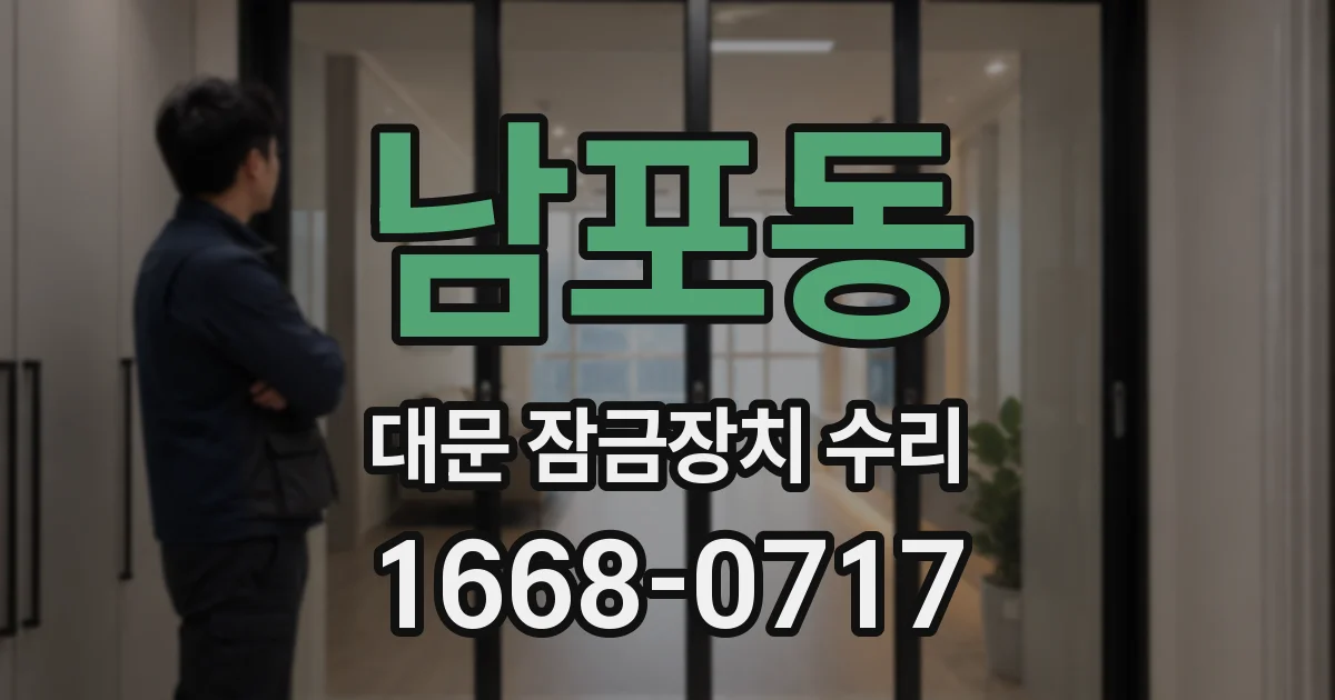 남포동 대문 잠금장치 수리