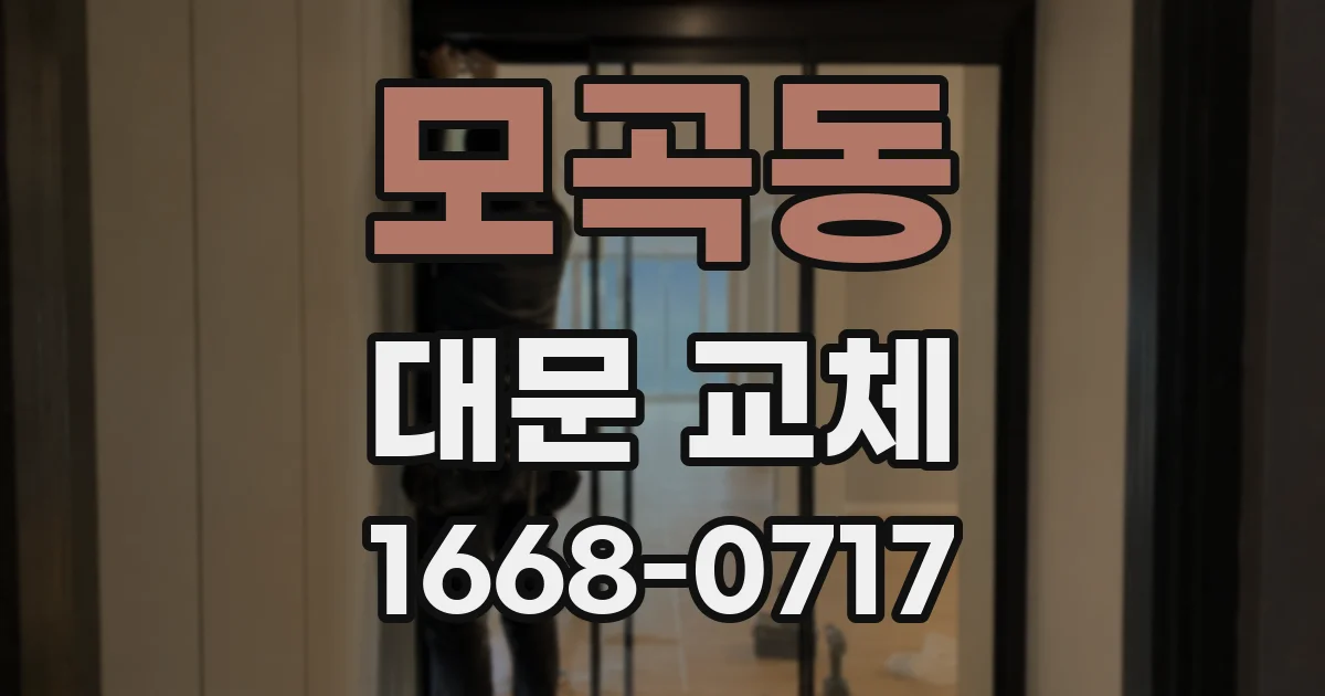 모곡동 대문 교체