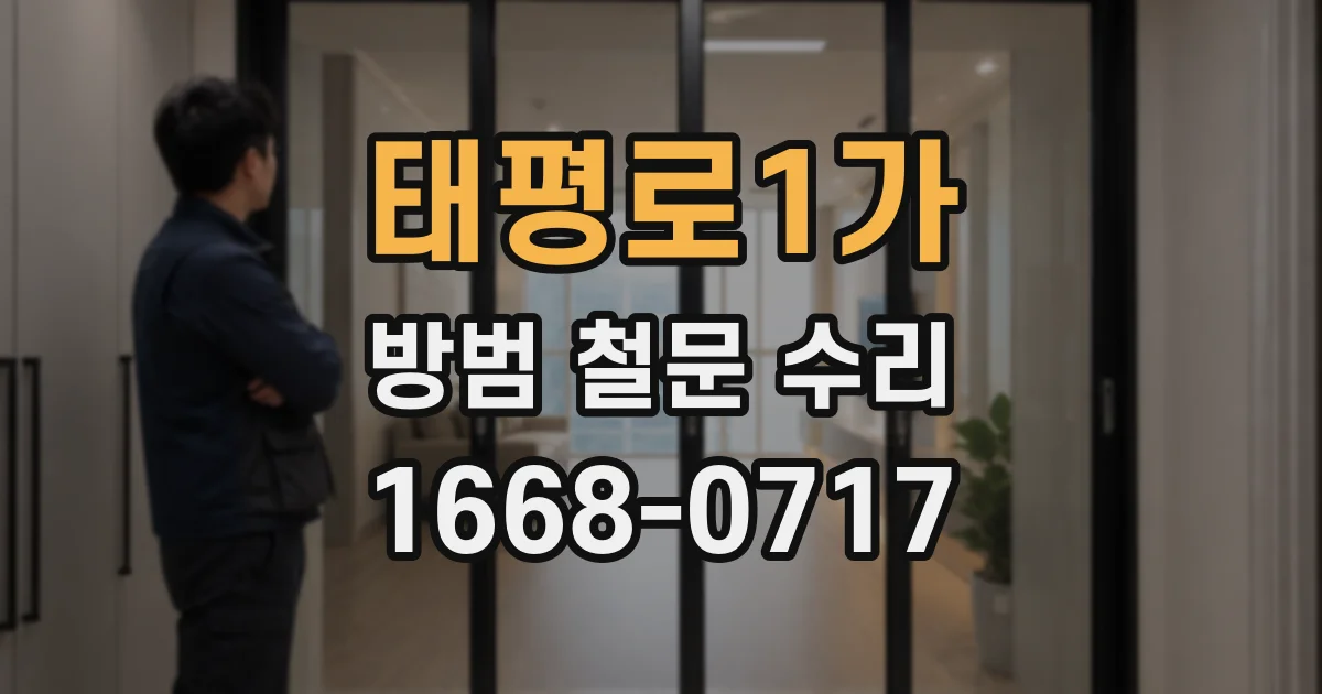 태평로1가 방범 철문 수리