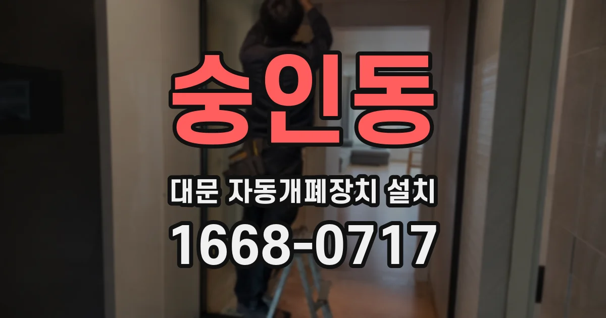 숭인동 대문 자동개폐장치 설치