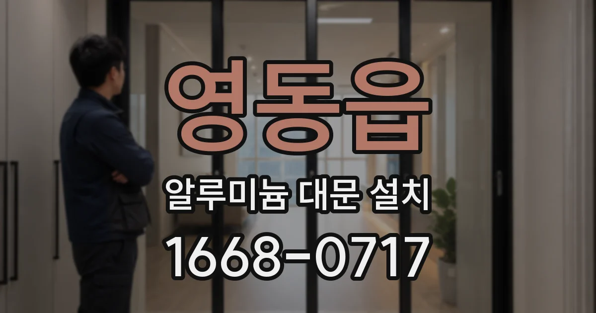 영동읍 알루미늄 대문 설치