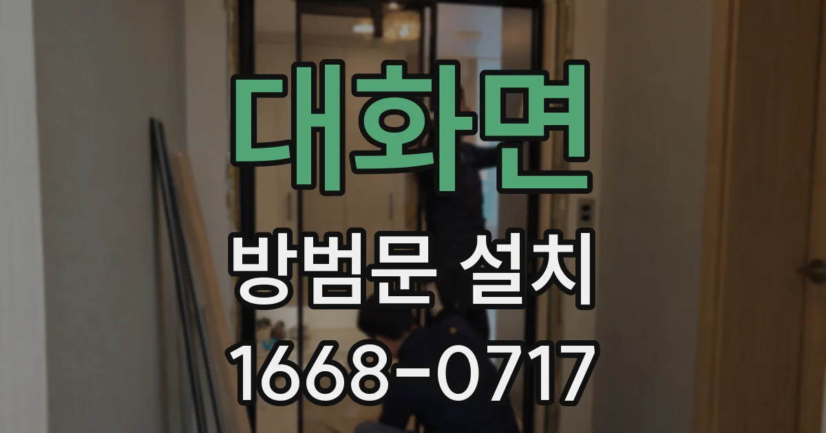대화면 방범문 설치
