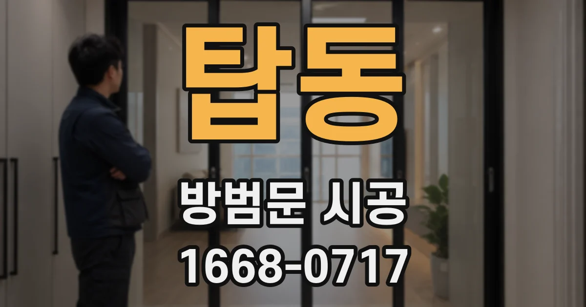 탑동 방범문 시공