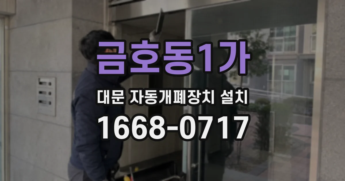 금호동1가 대문 자동개폐장치 설치
