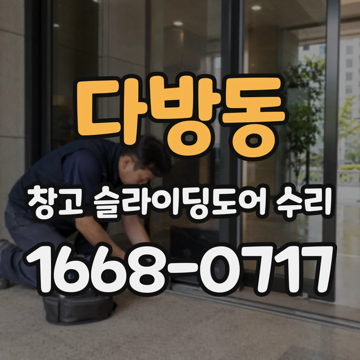 다방동 창고 슬라이딩도어 수리