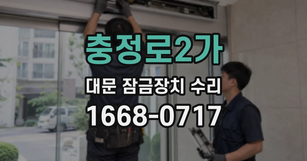충정로2가 대문 잠금장치 수리