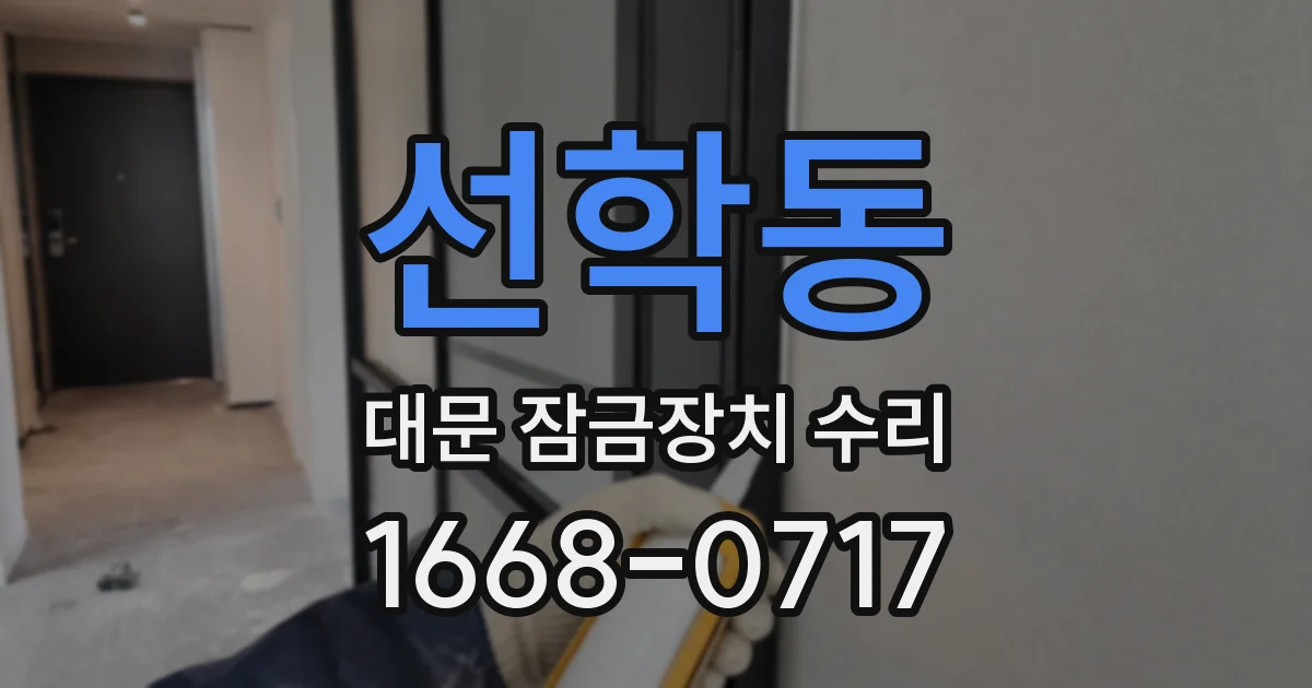 선학동 대문 잠금장치 수리