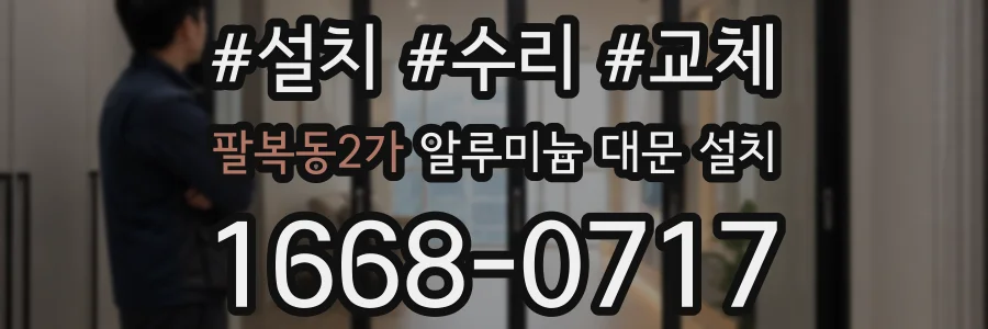팔복동2가 알루미늄 대문 설치