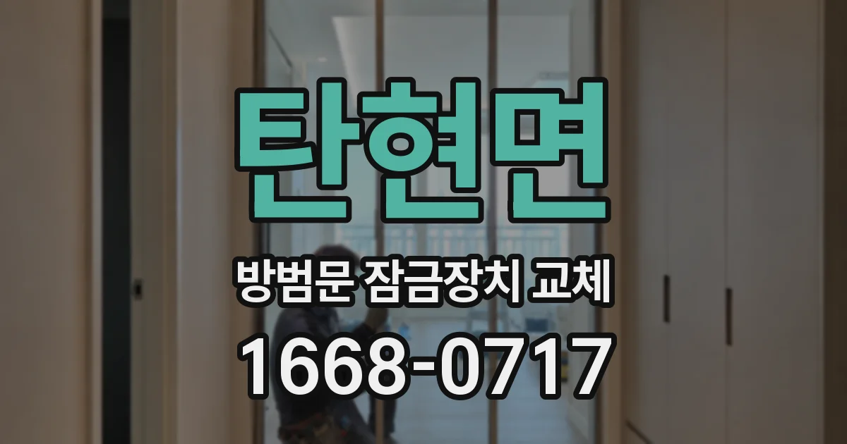 탄현면 방범문 잠금장치 교체
