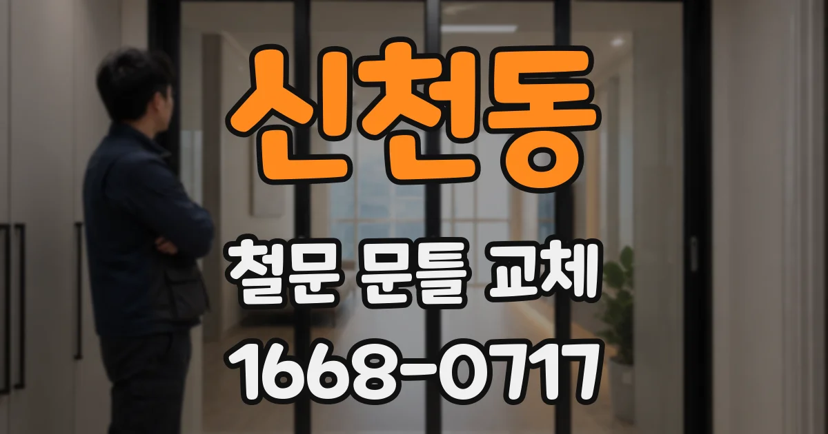 신천동 철문 문틀 교체