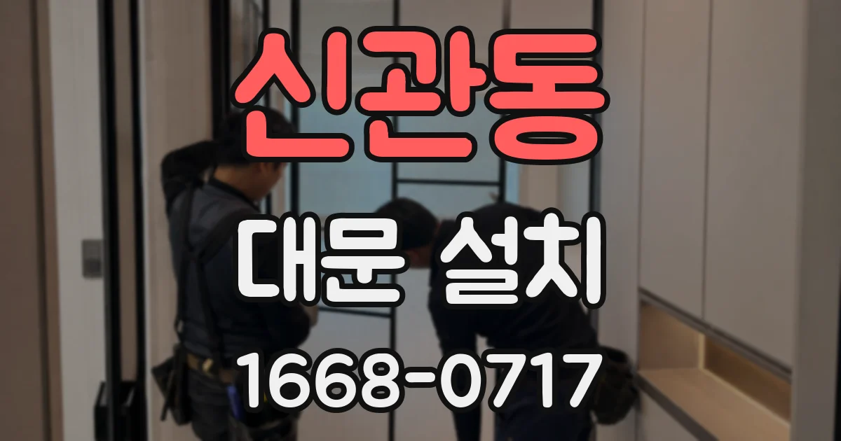 신관동 대문 설치