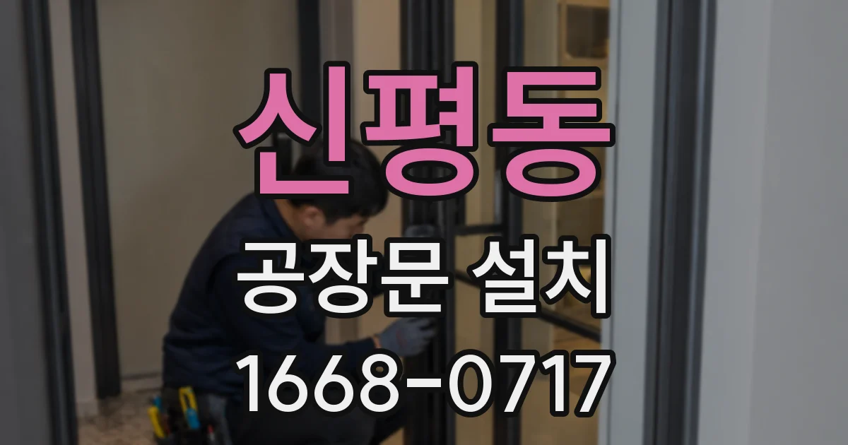 신평동 공장문 설치