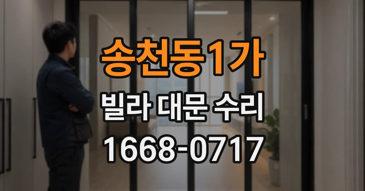 송천동1가 빌라 대문 수리