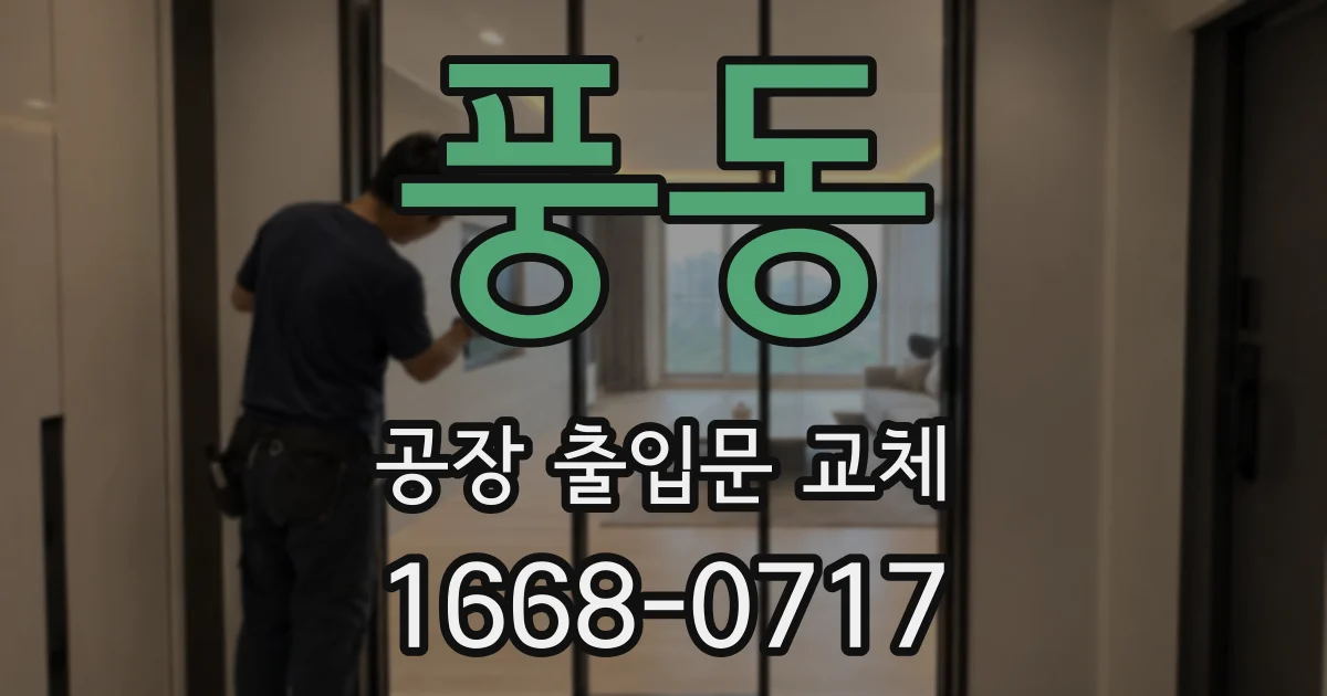 풍동 공장 출입문 교체