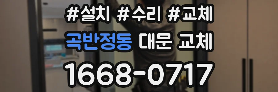 곡반정동 대문 교체