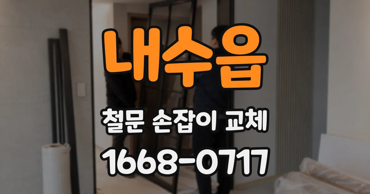 내수읍 철문 손잡이 교체