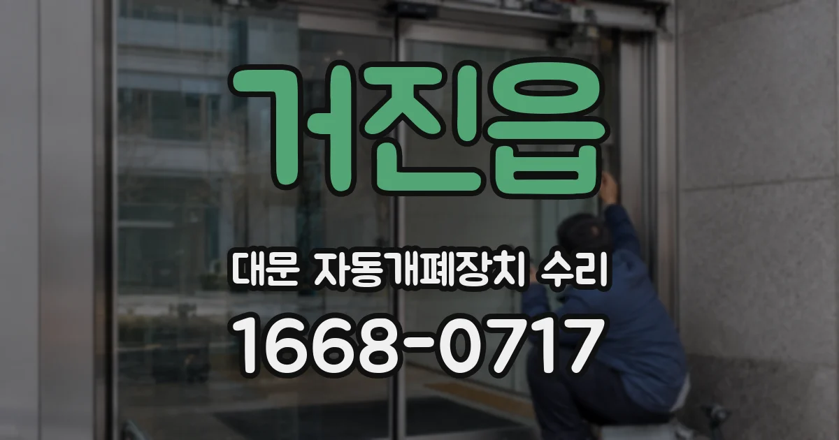 거진읍 대문 자동개폐장치 수리