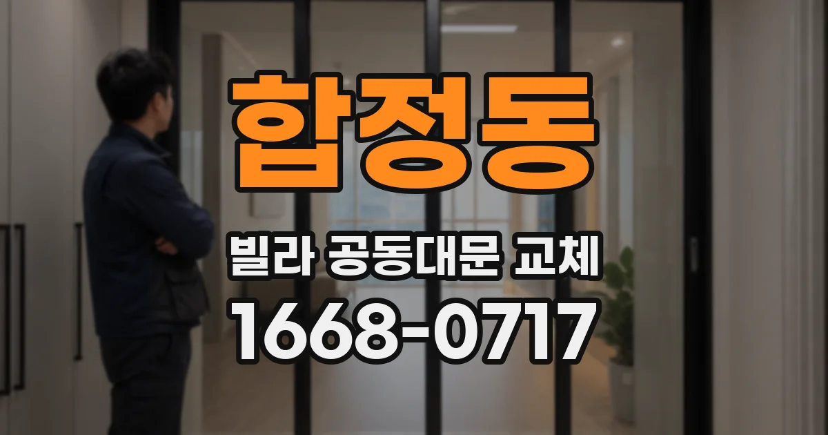 합정동 빌라 공동대문 교체