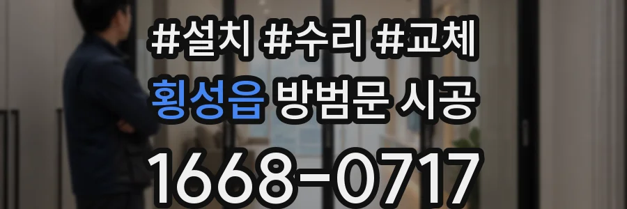 횡성읍 방범문 시공