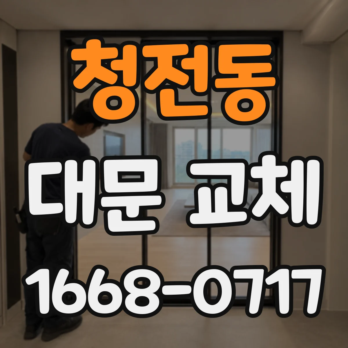 청전동 대문 교체
