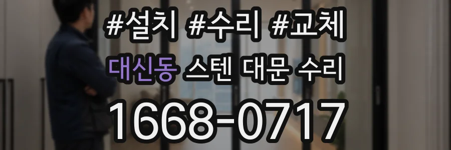 대신동 스텐 대문 수리
