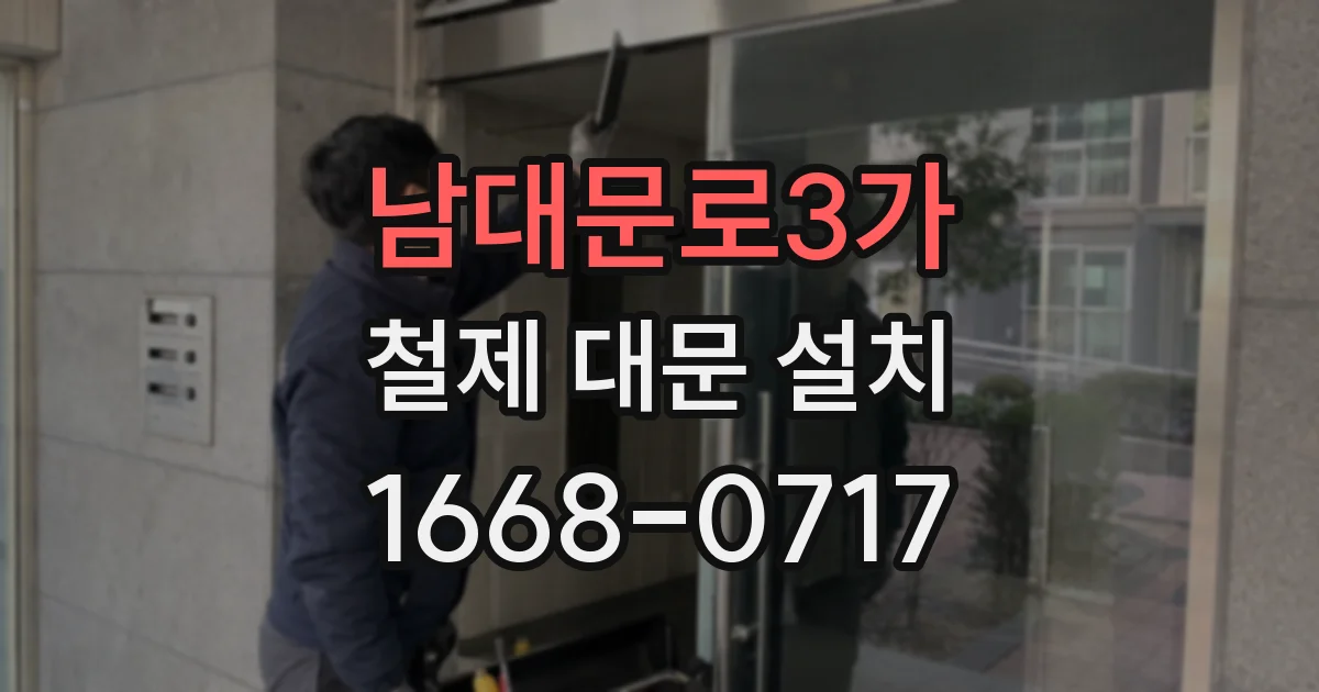 남대문로3가 철제 대문 설치
