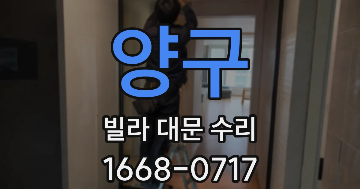양구 빌라 대문 수리