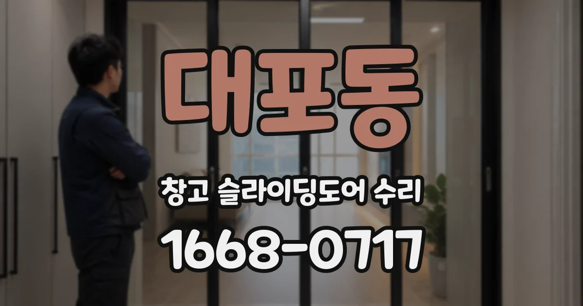 대포동 창고 슬라이딩도어 수리