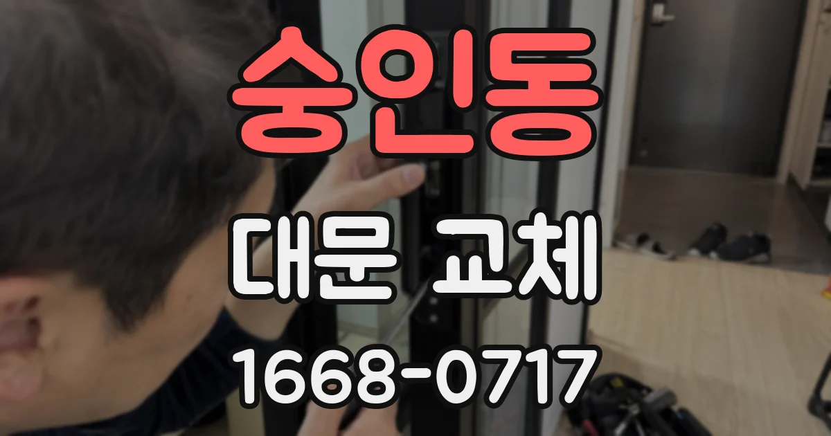 숭인동 대문 교체