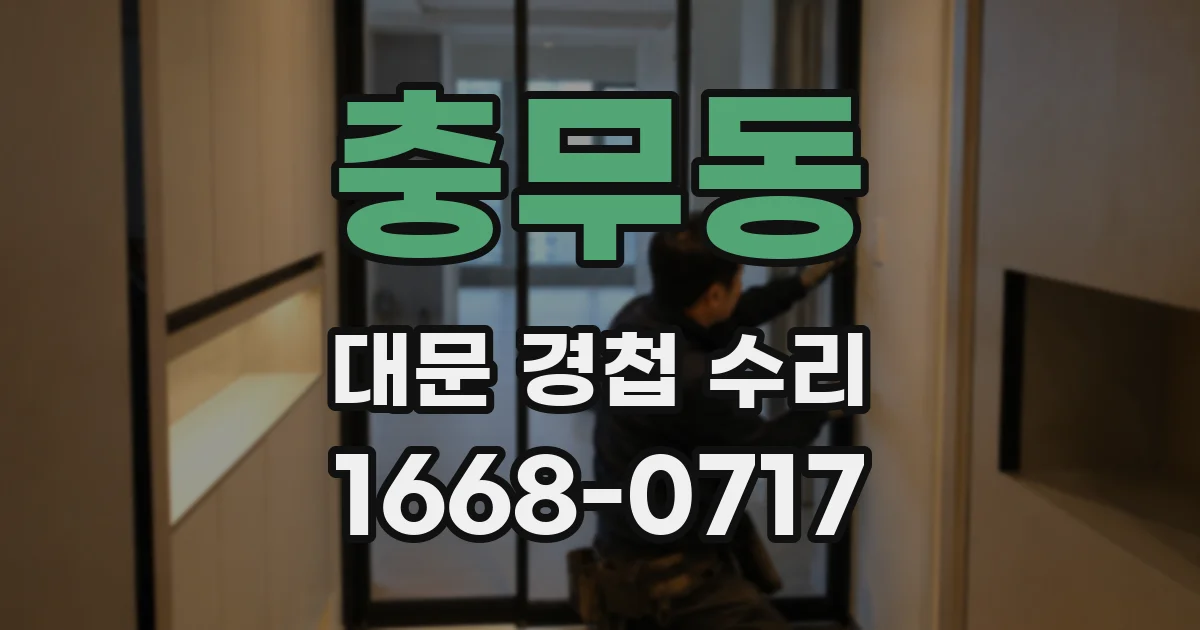 충무동 대문 경첩 수리