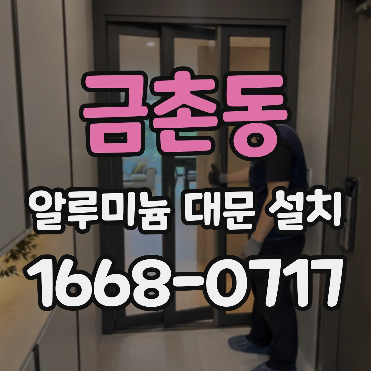 금촌동 알루미늄 대문 설치