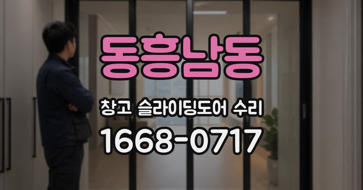 동흥남동 창고 슬라이딩도어 수리