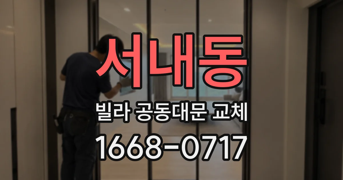 서내동 빌라 공동대문 교체