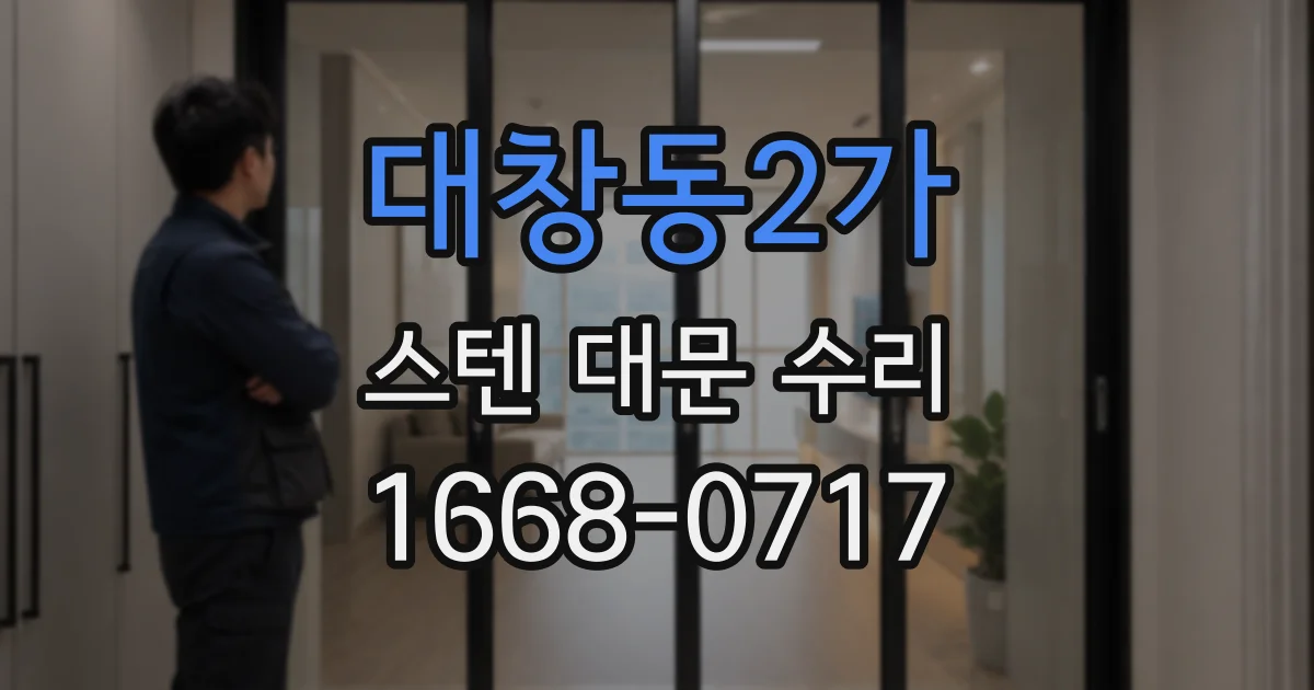 대창동2가 스텐 대문 수리