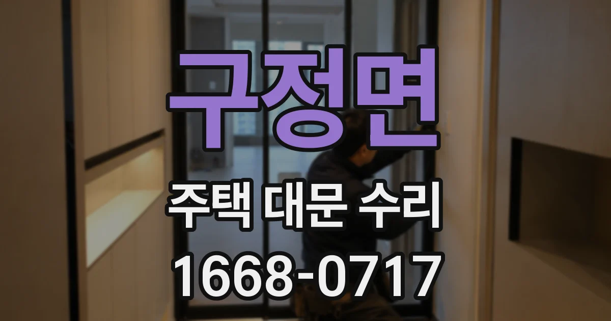 구정면 주택 대문 수리