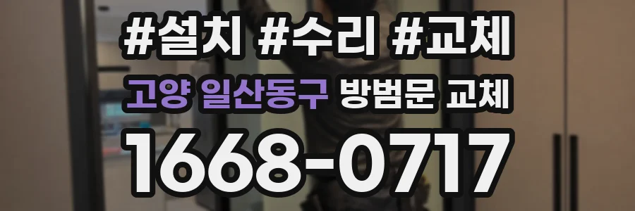 고양 일산동구 방범문 교체
