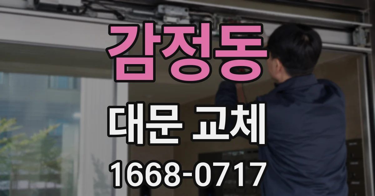 감정동 대문 교체